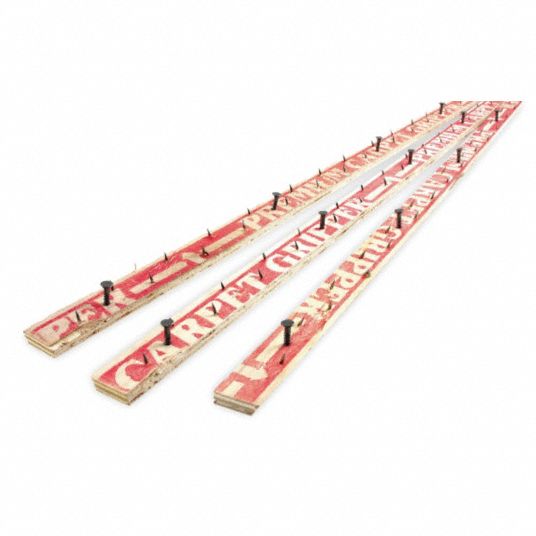 Natural Carpet Tack Strip, Natural Finish, Smooth with Nails, Width 1 1 ...
