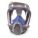 FULL FACE RESPIRATOR,M,BLUE, GRAY