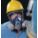 FULL FACE RESPIRATOR,L,BLUE, GRAY