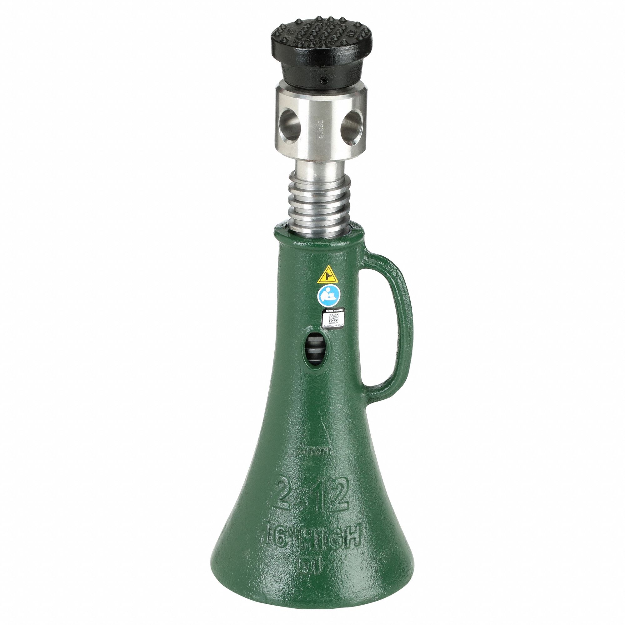 Screw Jack: Steel, Screw Adjustment, 20 ton Load Capacity, 15 3/4 in Min Lift