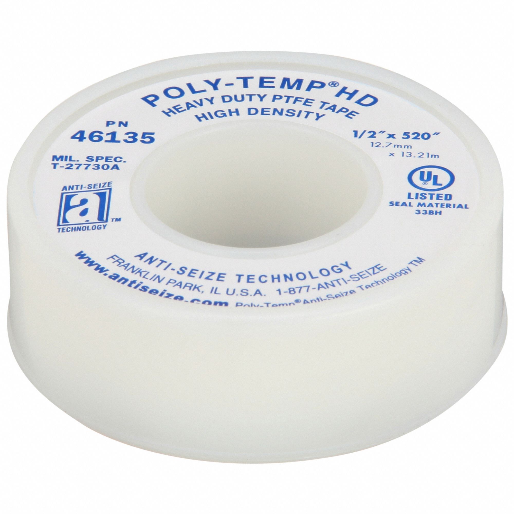 ANTISEIZE TECH., POLYTEMP® HD, High Density, Thread Sealant Tape