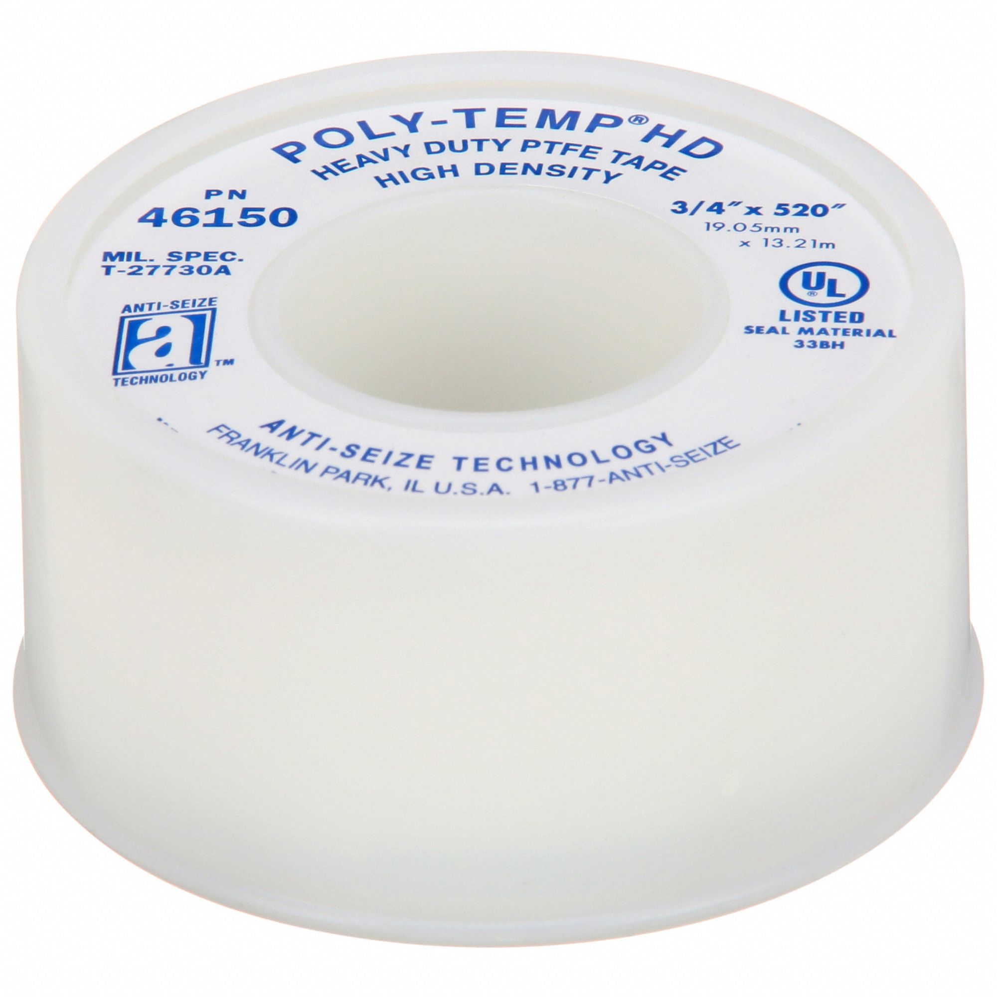ANTISEIZE TECH., POLYTEMP® HD, High Density, Thread Sealant Tape