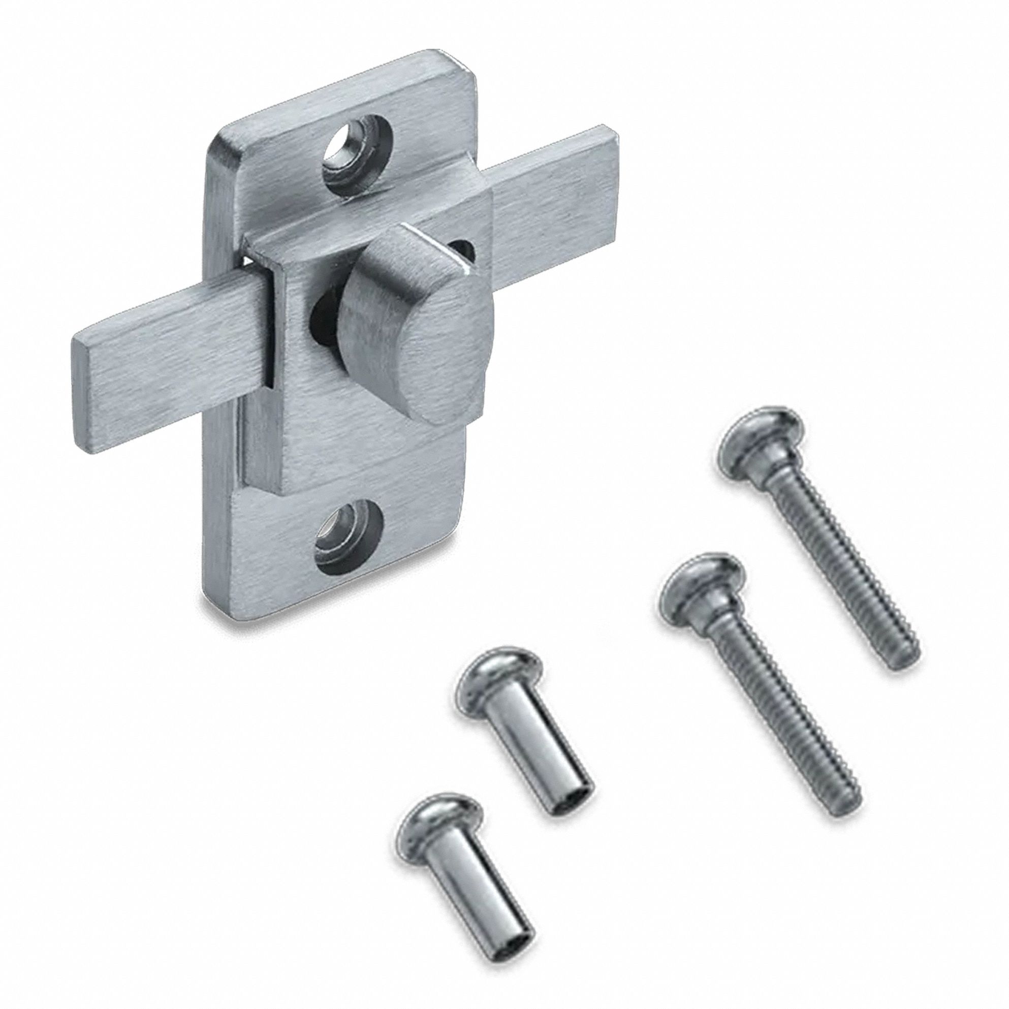 Slide Latch: Zinc, Bright, 2 1/2 in Overall Ht, 3 1/4 in Overall Wd