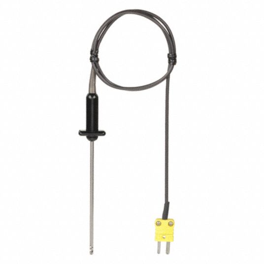 Grill Temp Probe, K Type, 32 to 399 Deg F 5RME9