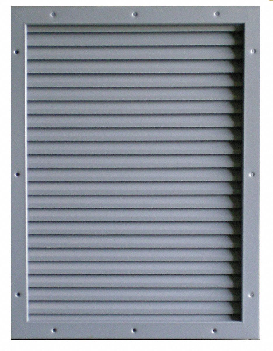 LOUVREDO sofill-e Ｄecor 304 Stainless Steel, 18 in Louver Ht, Door Louver Kits - 3PFY6|LV