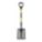 SQUARE POINT MUD/SIFTING SHOVEL, STEEL BLADE, 14 GAUGE, D-GRIP HANDLE TYPE