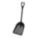 SIFTING SCOOP, 1 RIBS, PLASTIC, #8 BLADE SIZE, 14 IN BLADE W, 17 IN BLADE L, BLACK