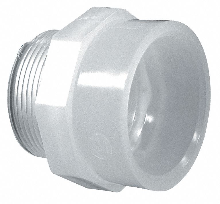 Male Adapter: 1/2 in x 1/2 in Fitting Pipe Size, Schedule 80, Socket x NPT, 150 psi, 0° to 180° F