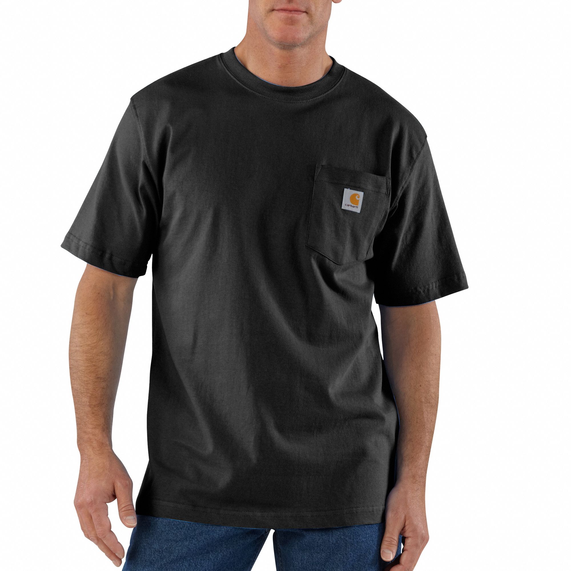 CARHARTT T-Shirt: Men's, XL, Black, Regular, T-Shirt Shirt, Short ...