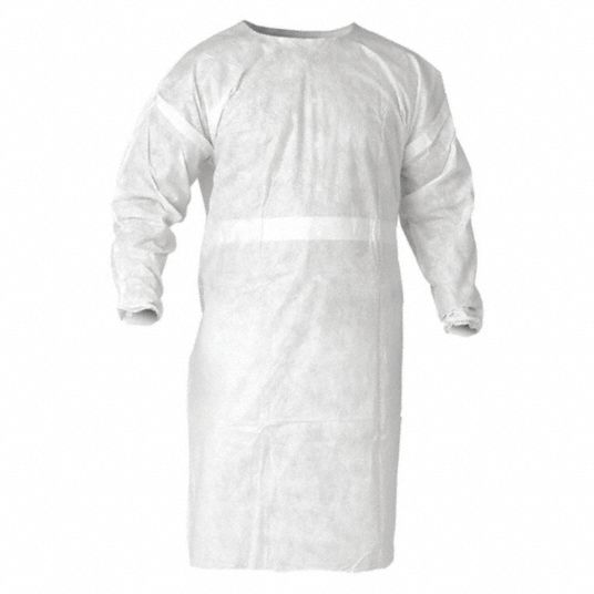 Disposable Smock, Universal, White - Grainger