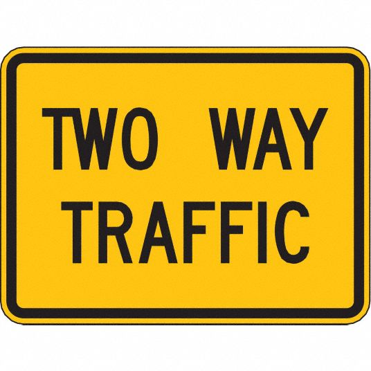 ZING Traffic Sign, MUTCD Code W6-3P, Rectangle, Aluminum, Sign ...