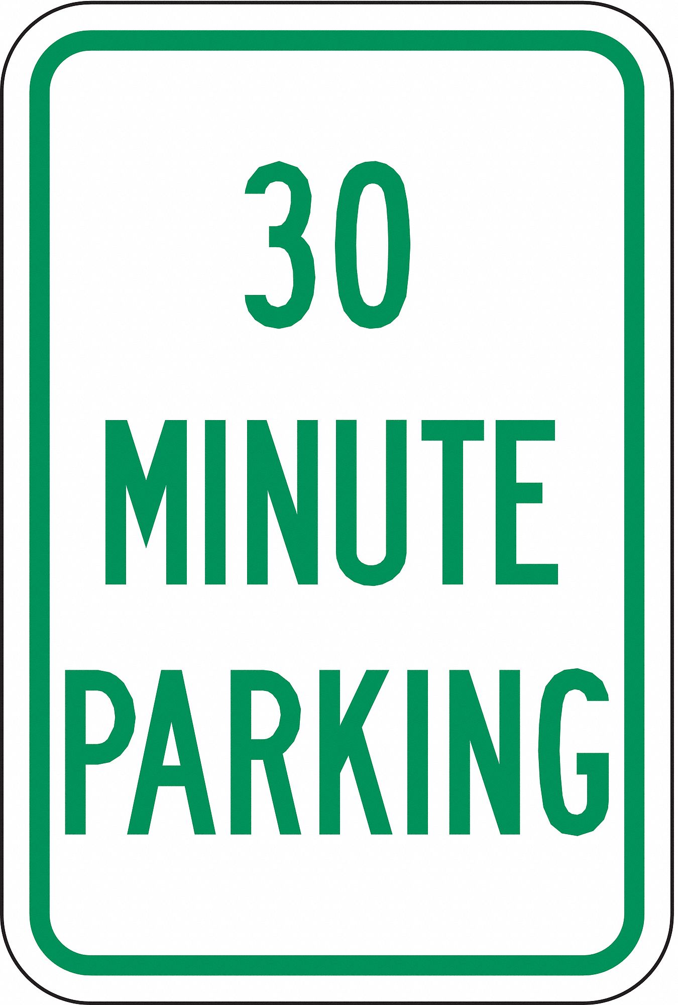 Parking Sign: 18 in x 12 in Nominal Sign Size, Aluminum, 0.063 in, R7-40 MUTCD