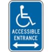 Handicapped Parking Accessible Signs (With Double Arrow)