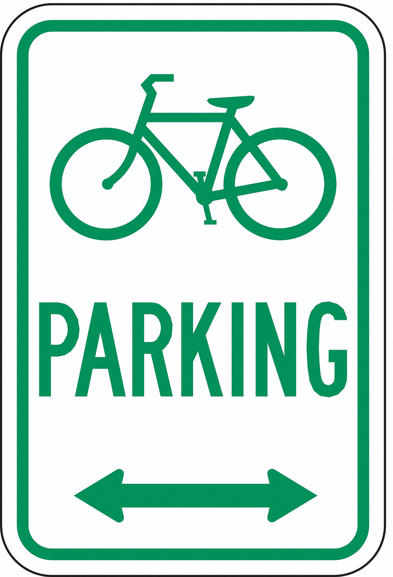 LYLE Bicycle Parking Double Arrow Parking Sign, Sign Legend Parking
