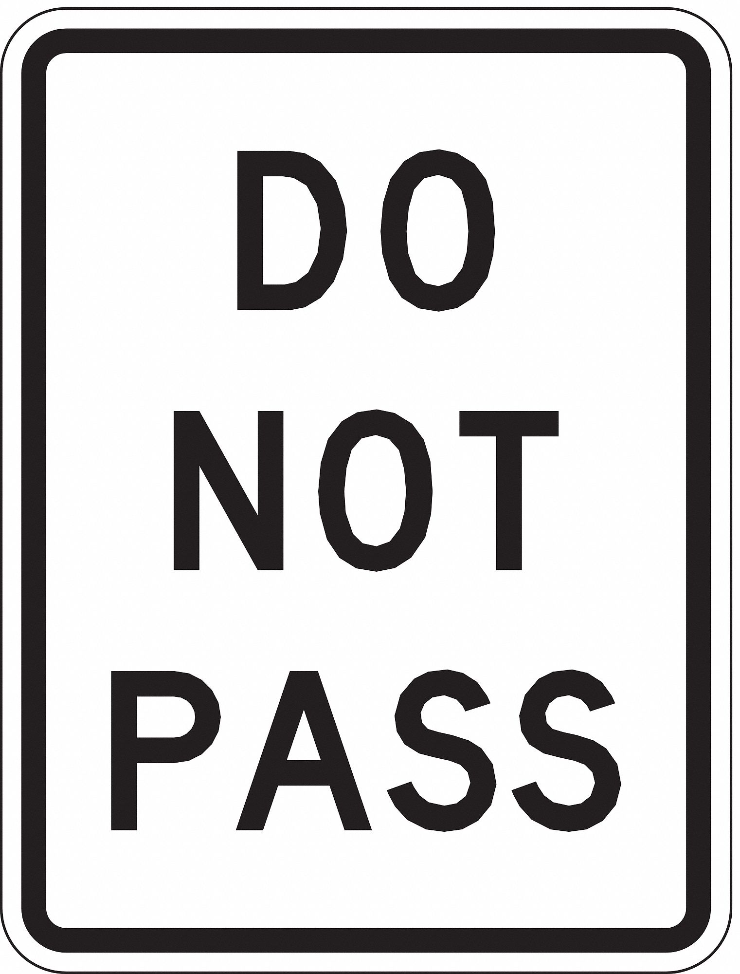 Traffic Sign: 24 in x 18 in Nominal Sign Size, Aluminum, 0.080 in, R4-1 MUTCD