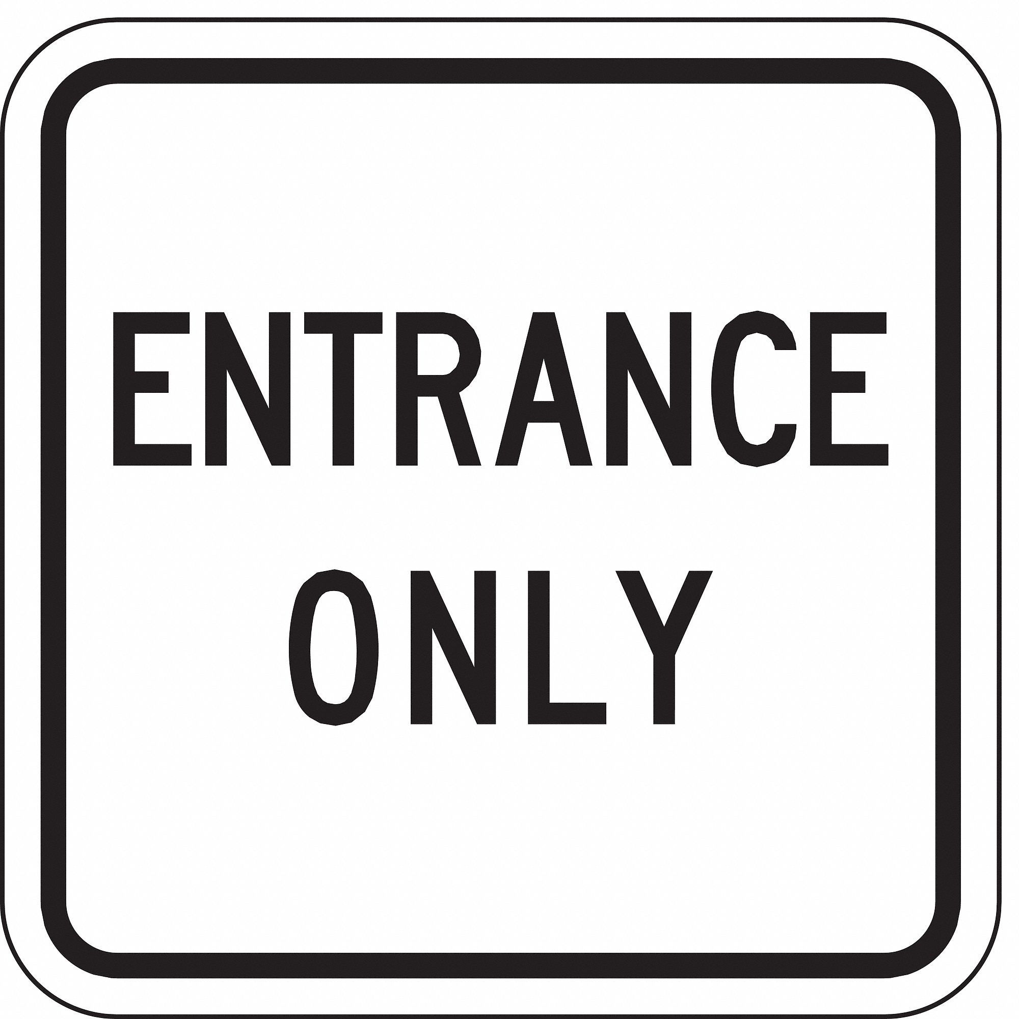 Traffic Sign: 18 in x 18 in Nominal Sign Size, Aluminum, 0.080 in, R7-200 MUTCD