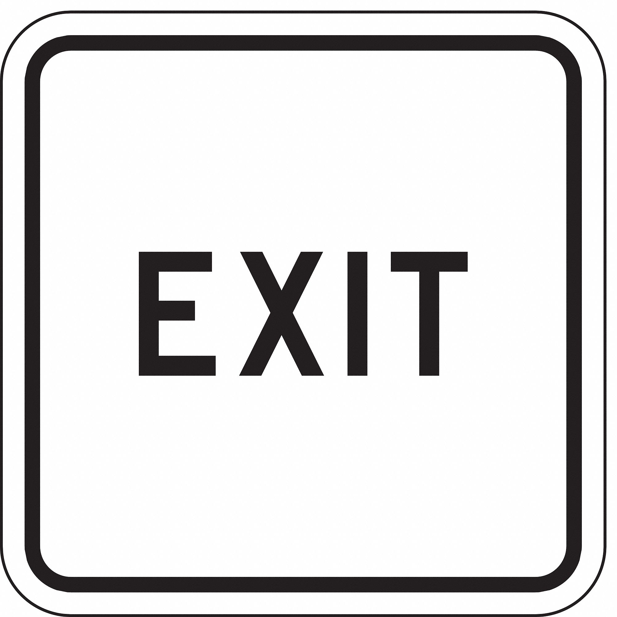 LYLE Exit Parking Sign, Sign Legend Exit, MUTCD Code R7432, 18 in x 18