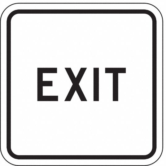 LYLE Exit Parking Sign, Sign Legend Exit, MUTCD Code R7-432, 18 in x 18 ...