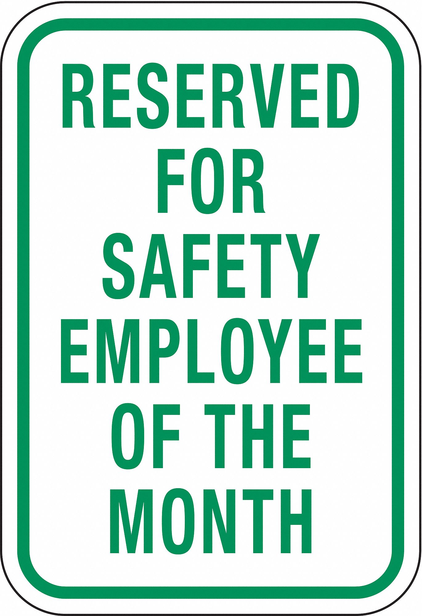 Parking Sign: 18 in x 12 in Nominal Sign Size, Aluminum, 0.063 in, High Intensity Prismatic