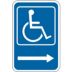 Handicapped Parking Signs (With Right Arrow)