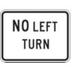 No Left Turn Signs