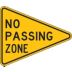 No Passing Zone Signs