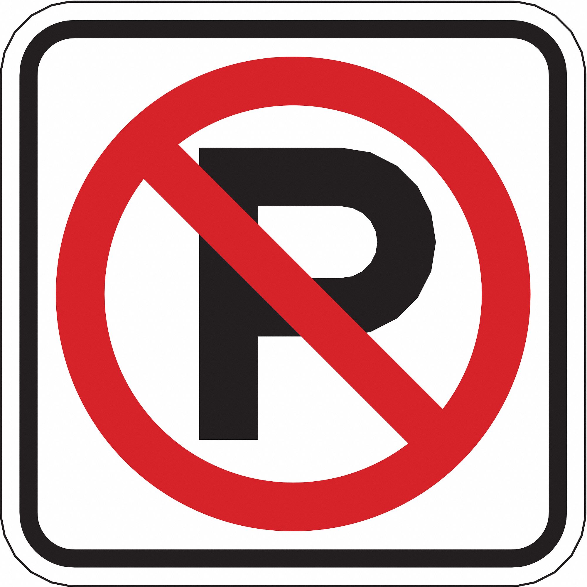 LYLE No Parking Parking Sign, MUTCD Code R83A, 24 in x 24 in 3PMH9