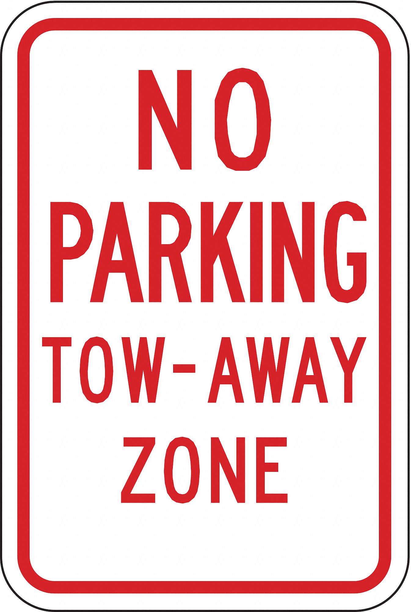 Lyle Tow Zone No Parking Sign Sign Legend No Parking Tow Away Zone 18 In X 12 In 3pmj2 Np 038 12ha Grainger
