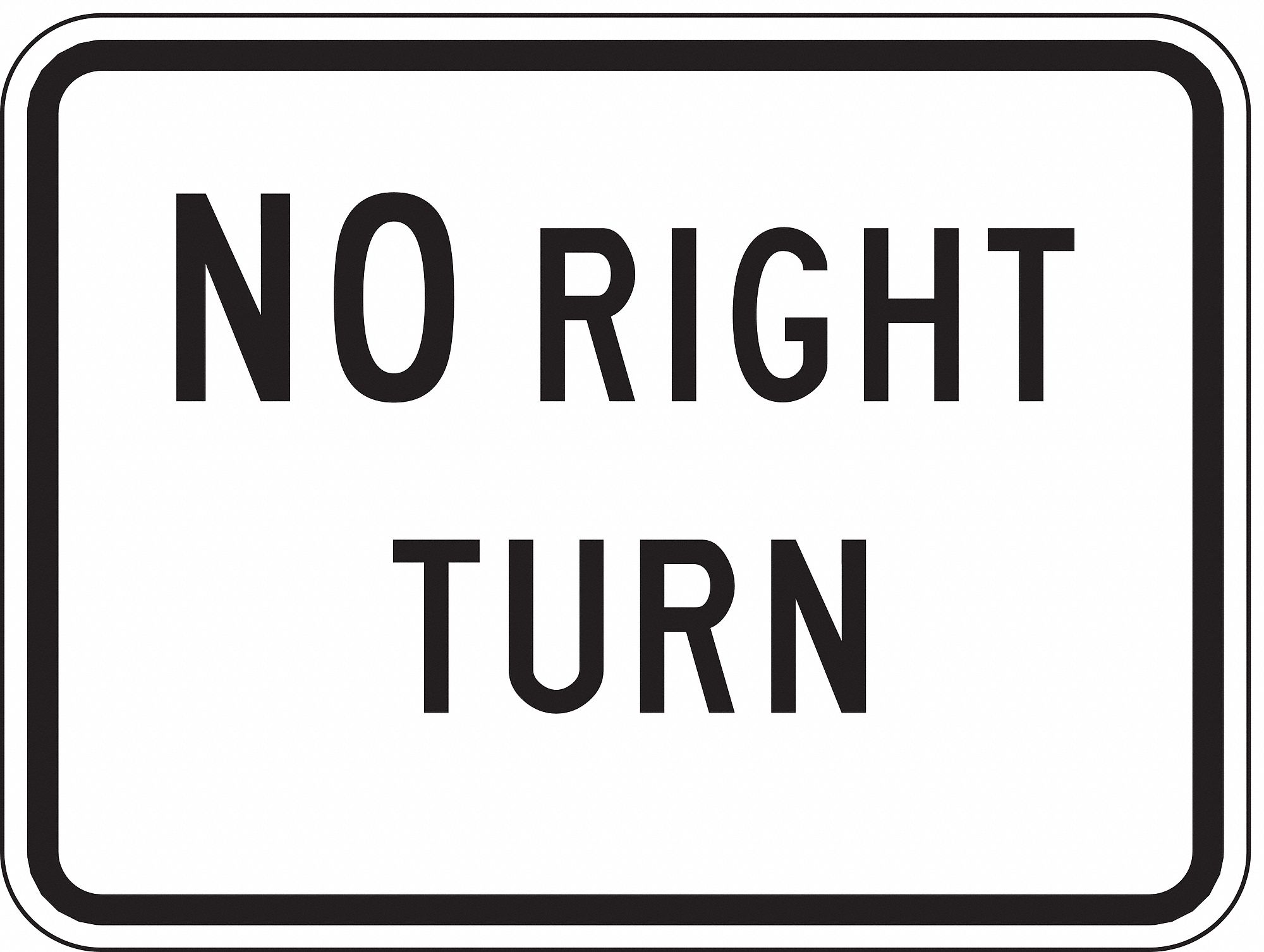 Traffic Sign: 18 in x 24 in Nominal Sign Size, Aluminum, 0.080 in, R3-1P MUTCD