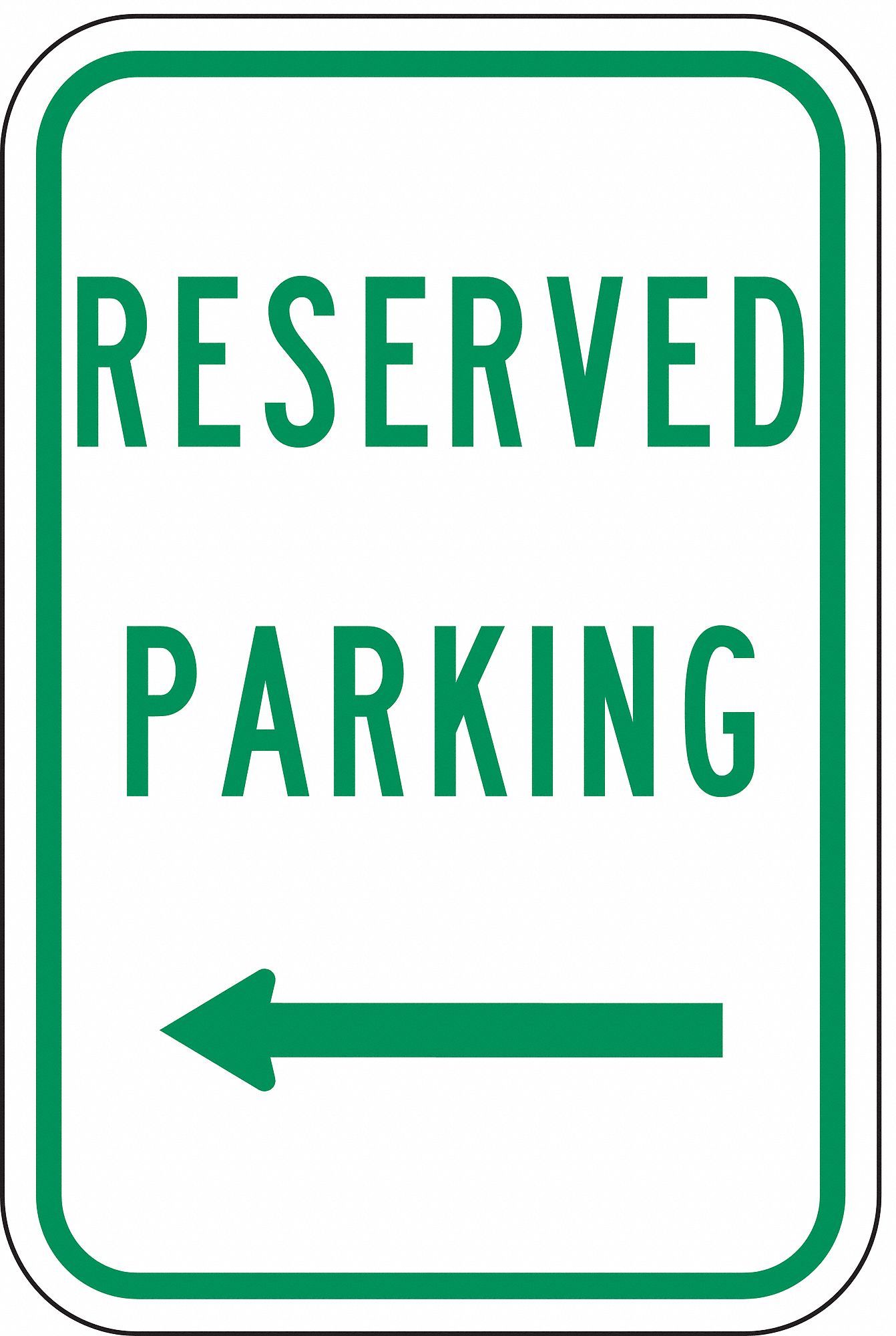 Handicap Parking Sign: 18 in x 12 in Nominal Sign Size, Aluminum, 0.063 in, High Intensity Prismatic