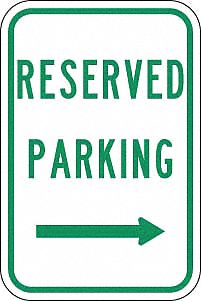 Handicap Parking Sign: 18 in x 12 in Nominal Sign Size, Aluminum, 0.063 in, High Intensity Prismatic