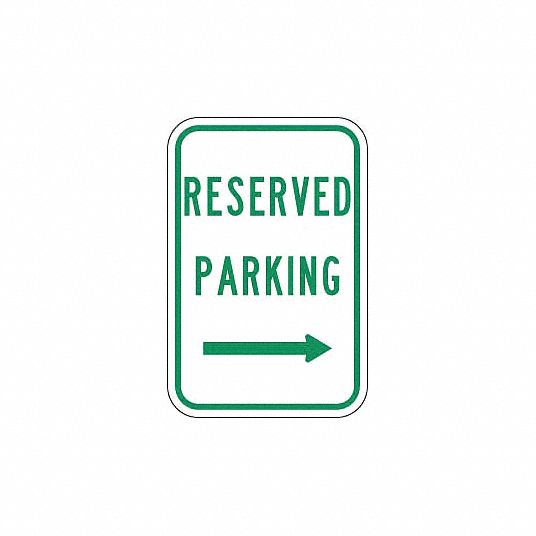 LYLE Handicap Parking Sign: 18 in x 12 in Nominal Sign Size, Aluminum ...