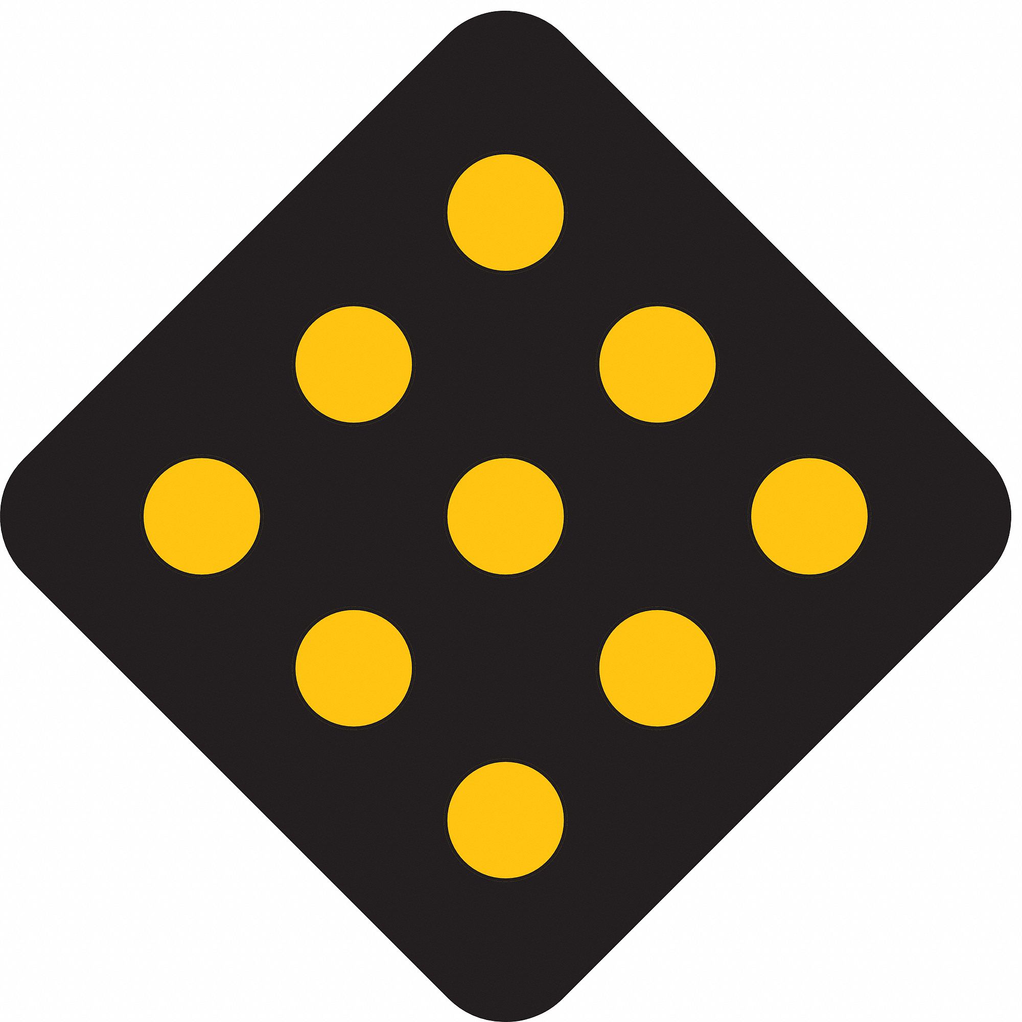 Traffic Sign: 18 in x 18 in Nominal Sign Size, Aluminum, 0.080 in, OM1-2 MUTCD