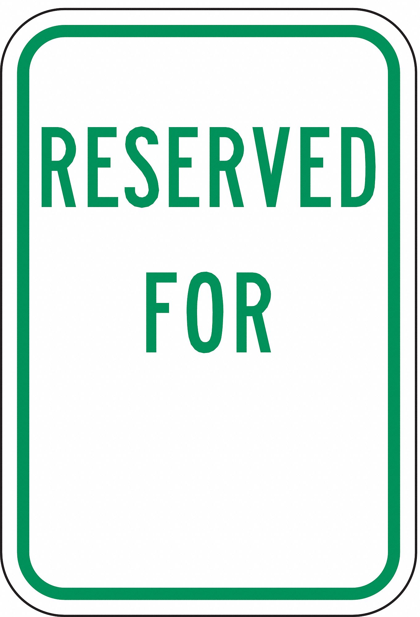 Parking Sign: 18 in x 12 in Nominal Sign Size, Aluminum, 0.063 in, High Intensity Prismatic