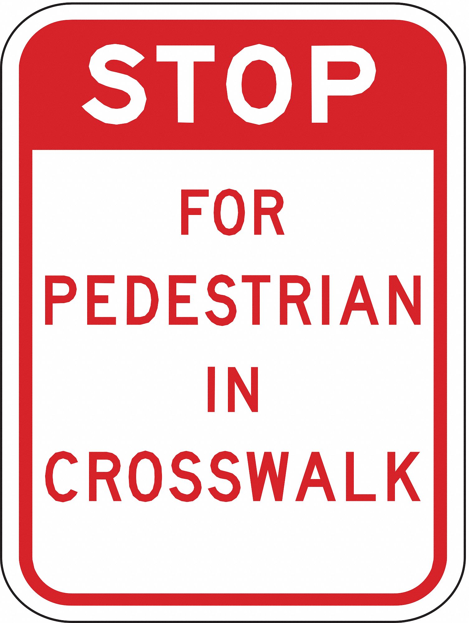Traffic Sign: 24 in x 18 in Nominal Sign Size, Aluminum, 0.080 in, High Intensity Prismatic