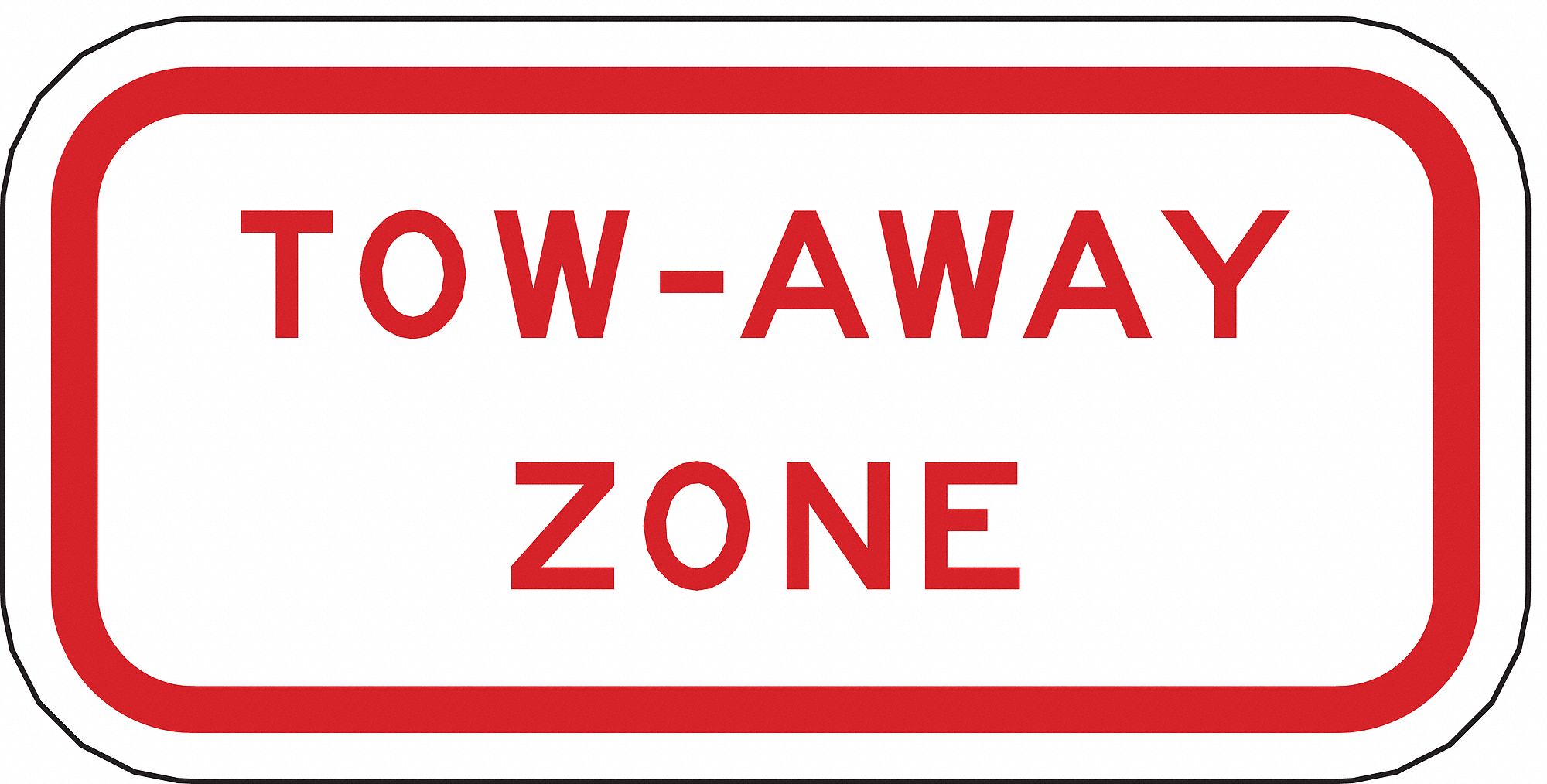 Parking Sign: 6 in x 12 in Nominal Sign Size, Aluminum, 0.063 in, R7-201 MUTCD