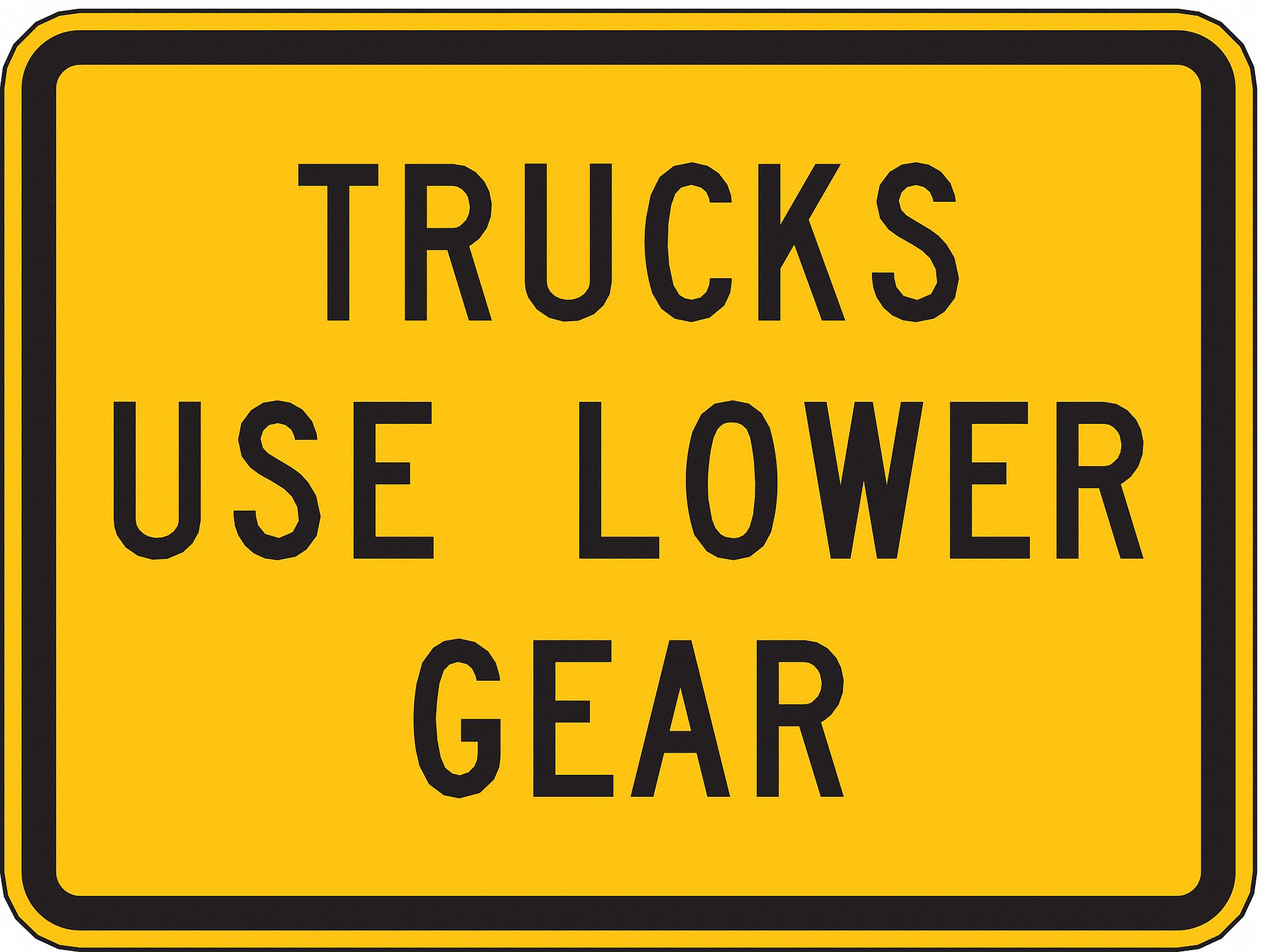 Traffic Sign: 18 in x 24 in Nominal Sign Size, Aluminum, 0.080 in, W7-2B MUTCD