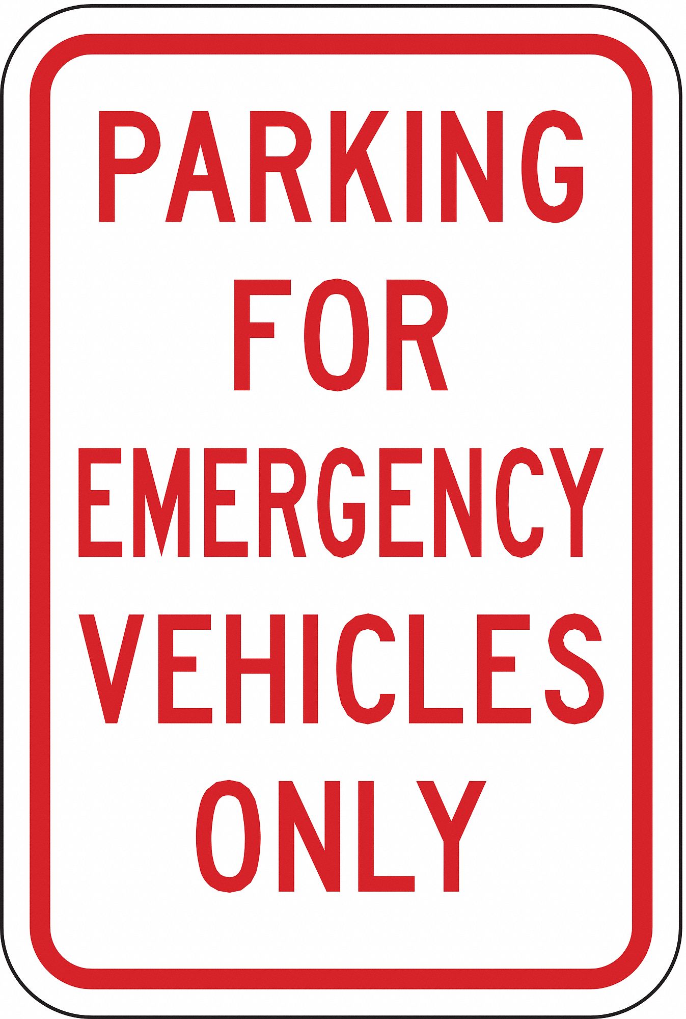 LYLE Emergency Vehicle Parking Sign, Sign Legend Parking For Emergency
