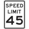 Speed Limit 45 Signs