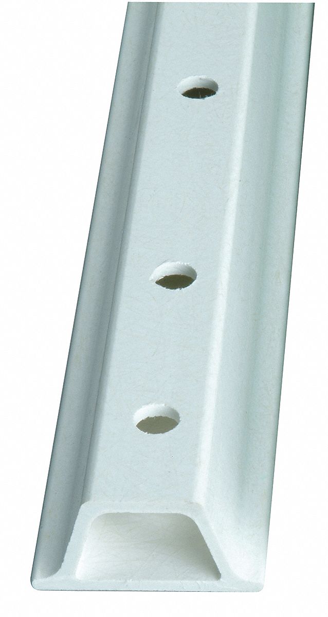 Sign Post: U-Channel Sign Post, Composite, 96 in Sign Post Lg, 2 in Sign Post Wd, White, Closed