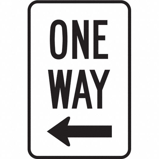 BRADY One Way Traffic Sign, 18