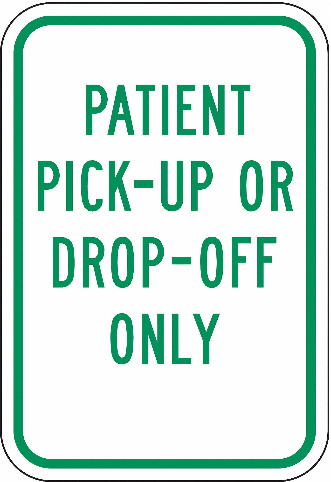 Parking Sign: 18 in x 12 in Nominal Sign Size, Aluminum, 0.063 in, High Intensity Prismatic