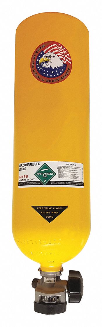 CYLINDRE D'ÉCHAPPEMENT, FILETAGE CGA, 30-MIN, ALUMINIUM, 2216 PSI, POUR SKA-PAK AT SAR