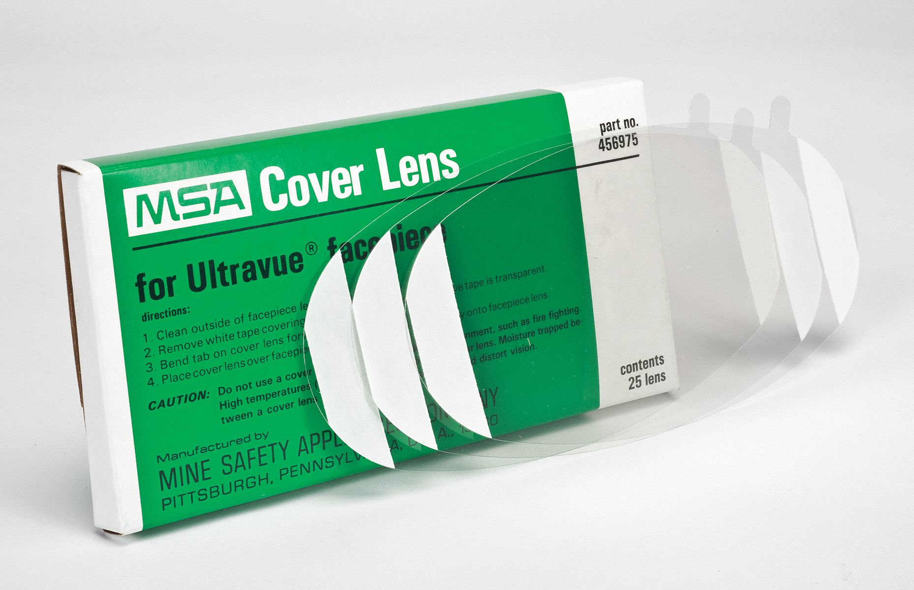 LENS COVER, 4 X 8 IN, CLEAR, NIOSH, SIDES, FOR AIR-PURIFYING RESPIRATORS, PACK-25