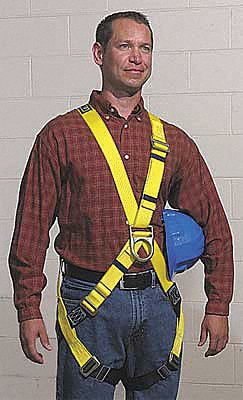 Full Body Harness, L, 420 lb., Yellow
