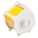 CONTINUOUS LABEL ROLL, 2¼ IN X 100 FT, VINYL, YELLOW, OUTDOOR