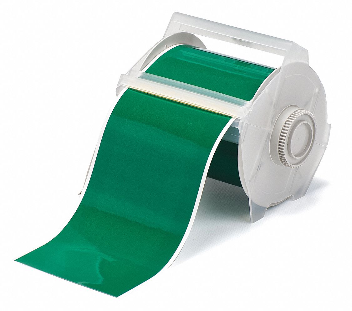 4 in x 100 ft, Vinyl, Continuous Label Roll 3PU43113123 Grainger