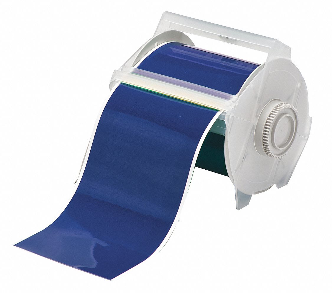 4 in x 100 ft, Vinyl, Continuous Label Roll 3PU47113127 Grainger