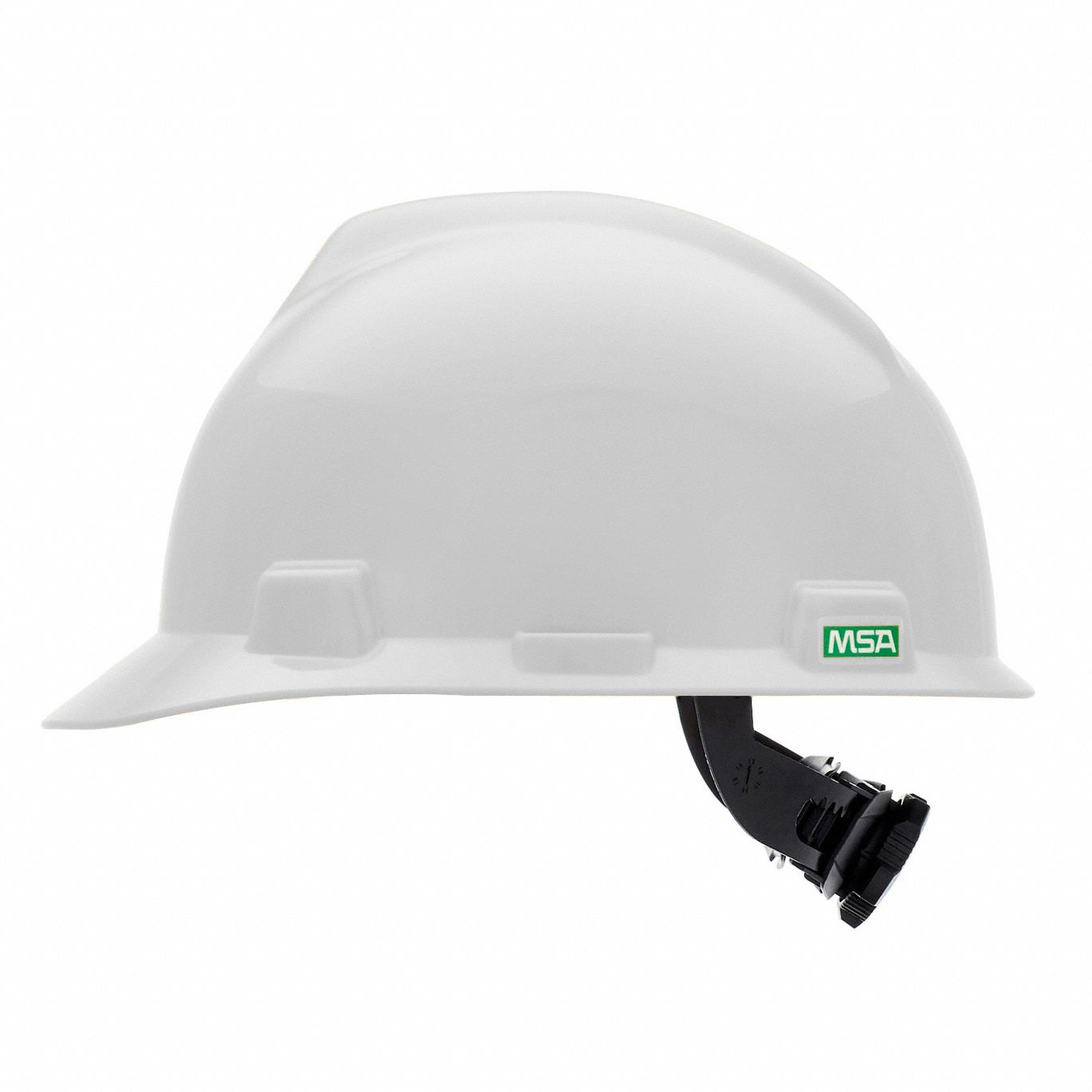 MSA Hard Hat: Front Brim Head Protection, ANSI Classification Type 1, Class  E, White, No Graphics, MSA - 4LN95|475358 - Grainger
