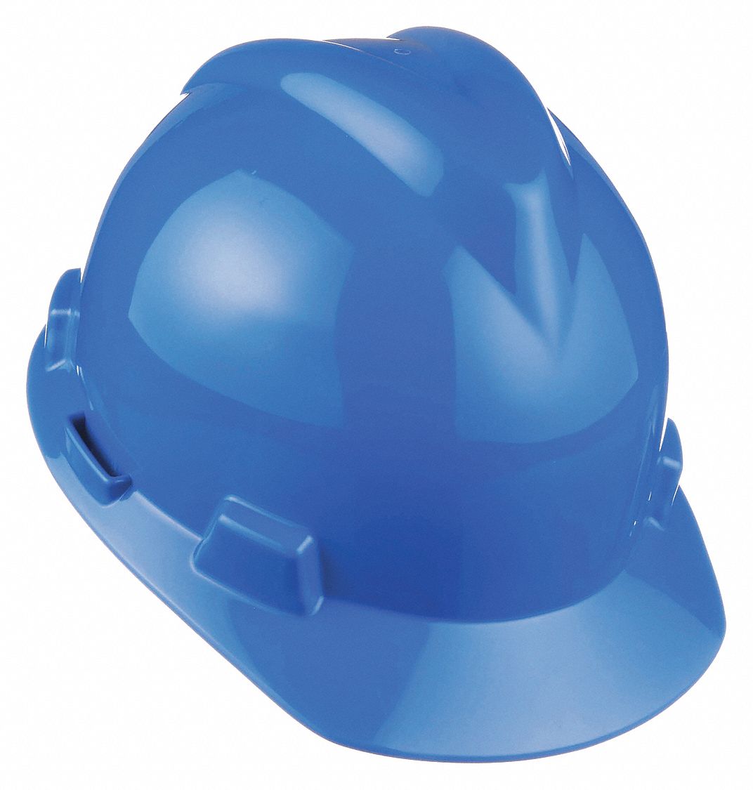 SLOTTED CAP, CSA, TYPE 1, CLASS E, PE, 4-PT FAS-TRAC III RATCHET, FRONT BRIM, BLUE